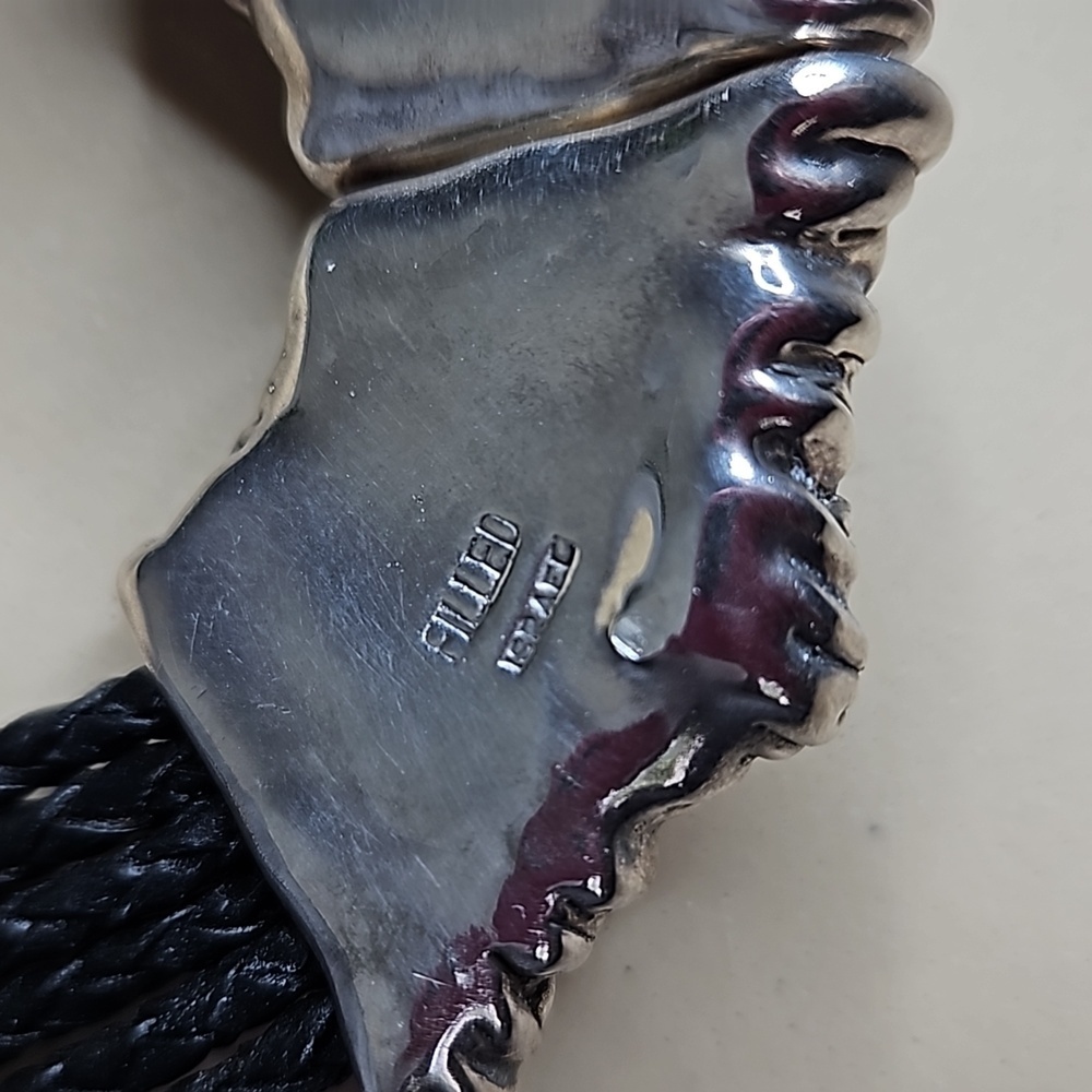 ISREAL  MODERNIST ROPE STERLING NECKLACE - Picture 5 of 8